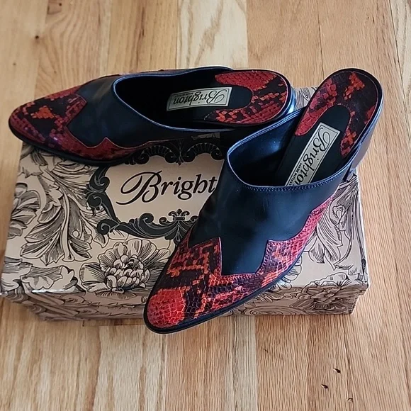 Brighton Vintage Western Mules - Picture 2 of 6